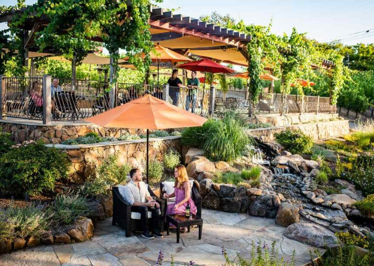 Unless it’s raining, the expansive terrace is the place to be at Martinelli Winery & Vineyards in Windsor. (Martinelli Winery & Vineyards)
