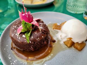 Chocolate Lava Cake from Lazeaway Club at Flamingo Resort in Santa Rosa. (Heather Irwin/The Press Democrat)