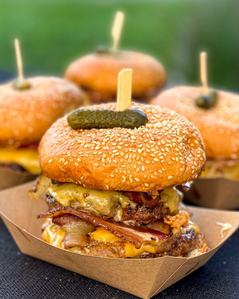 Double BBQ Bacon burger from Lunch Box Sonoma County. (Courtesy of Lunch Box Sonoma County)