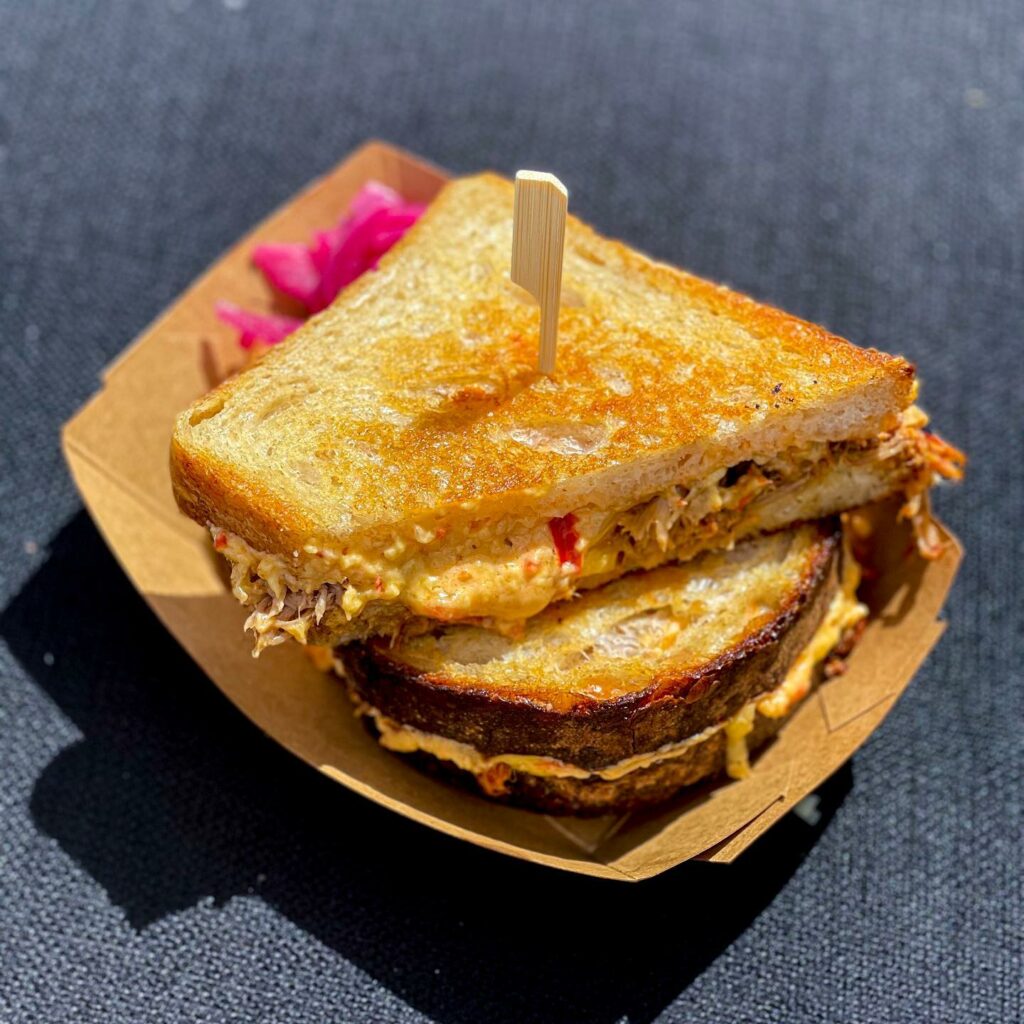 Pulled pork and pimento grilled cheese from Lunch Box Sonoma County. (Courtesy of Lunch Box Sonoma County)