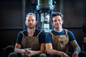 In February 2021, Mike Benz and Chris Fracaro formed Seral Wood & Steel. Using reclaimed steel and wood sourced from Sonoma County, they produce hand-forged chef’s knives and kitchen tools of remarkable beauty, implements that straddle the line between utility and art. (John Troxell)