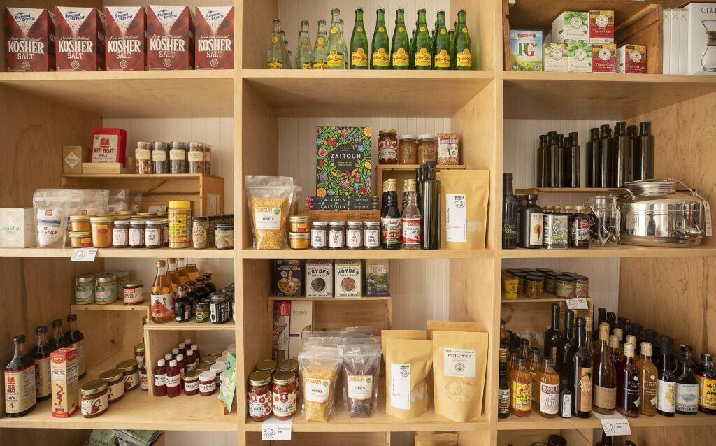 Miracle Plum sells an eclectic mix of wine, rare food products and utensils as well as pre-made salads and sandwiches in a building built in 1913 near Railroad Square. (John Burgess/The Press Democrat)