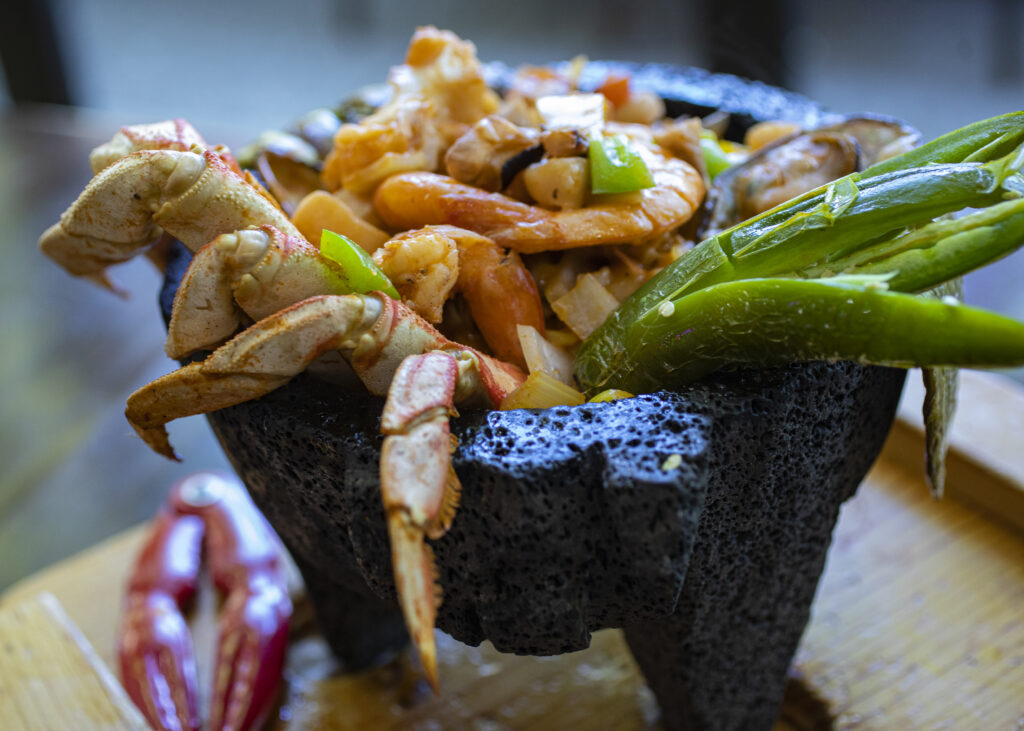 Molcajete de 7 mares at La Fondita on Third Street in downtown Santa Rosa, May 11, 2022. (Chad Surmick / The Press Democrat)
