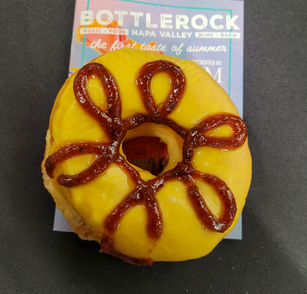 Mango and chamoy donut from Dream Donuts at BottleRock 2022. (Heather Irwin/Sonoma Magazine)