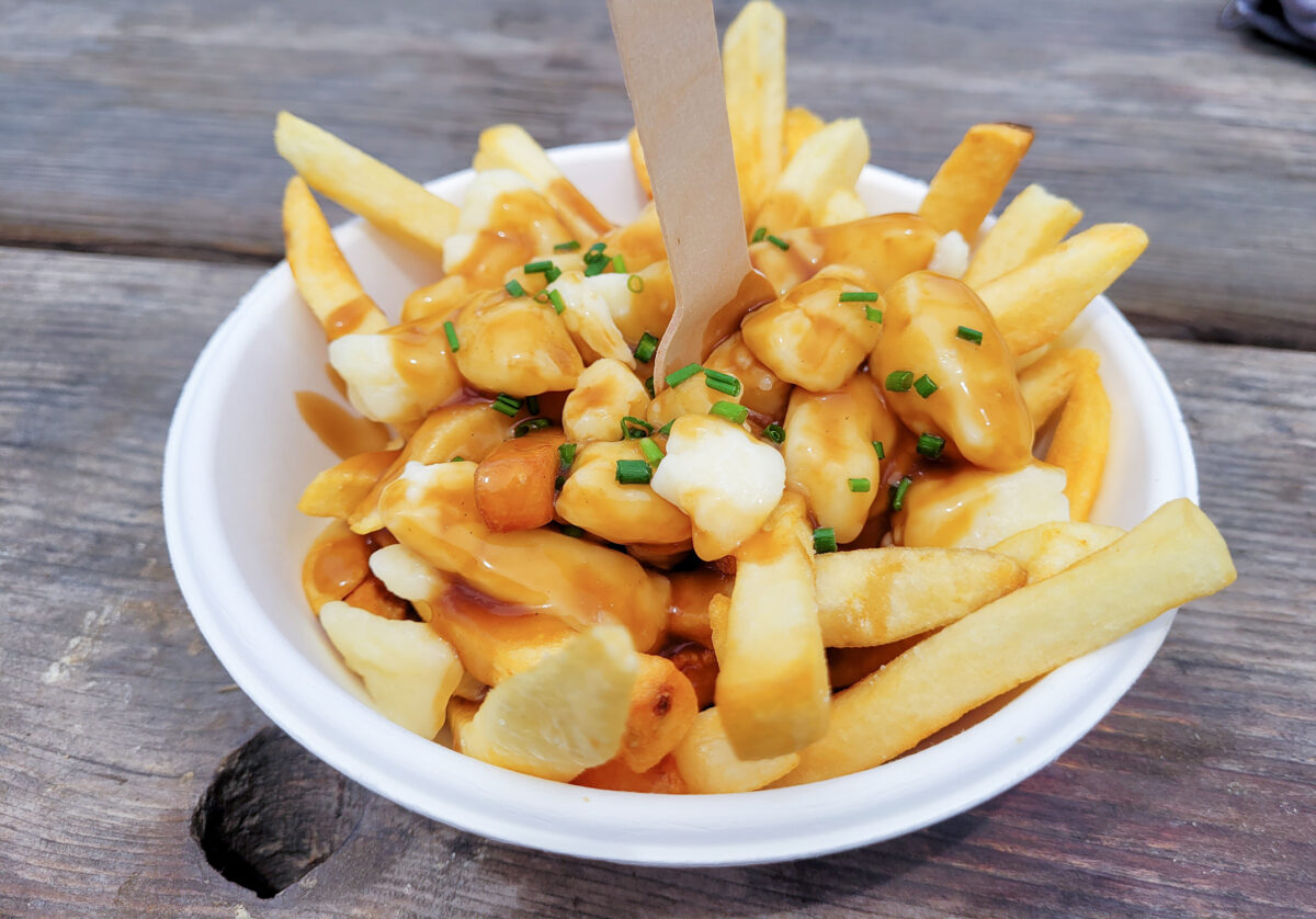 Poutine fries from Poutine Brothers at BottleRock Napa Valley 2022. (Heather Irwin/Sonoma Magazine)