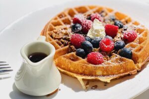 Berry granola waffles from Sunflower Caffe in Sonoma. (Sunflower Caffe)
