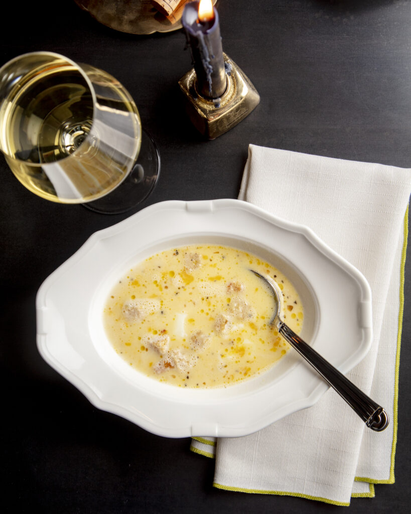 Onion velouté at The Madrona. (Nicola Parisi)