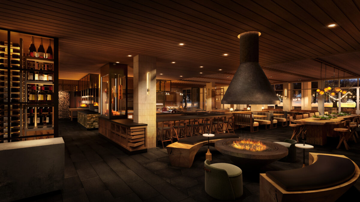 A rendering of the restaurant and lobby at the forthcoming Appellation Healdsburg. (Appellation Healdsburg)