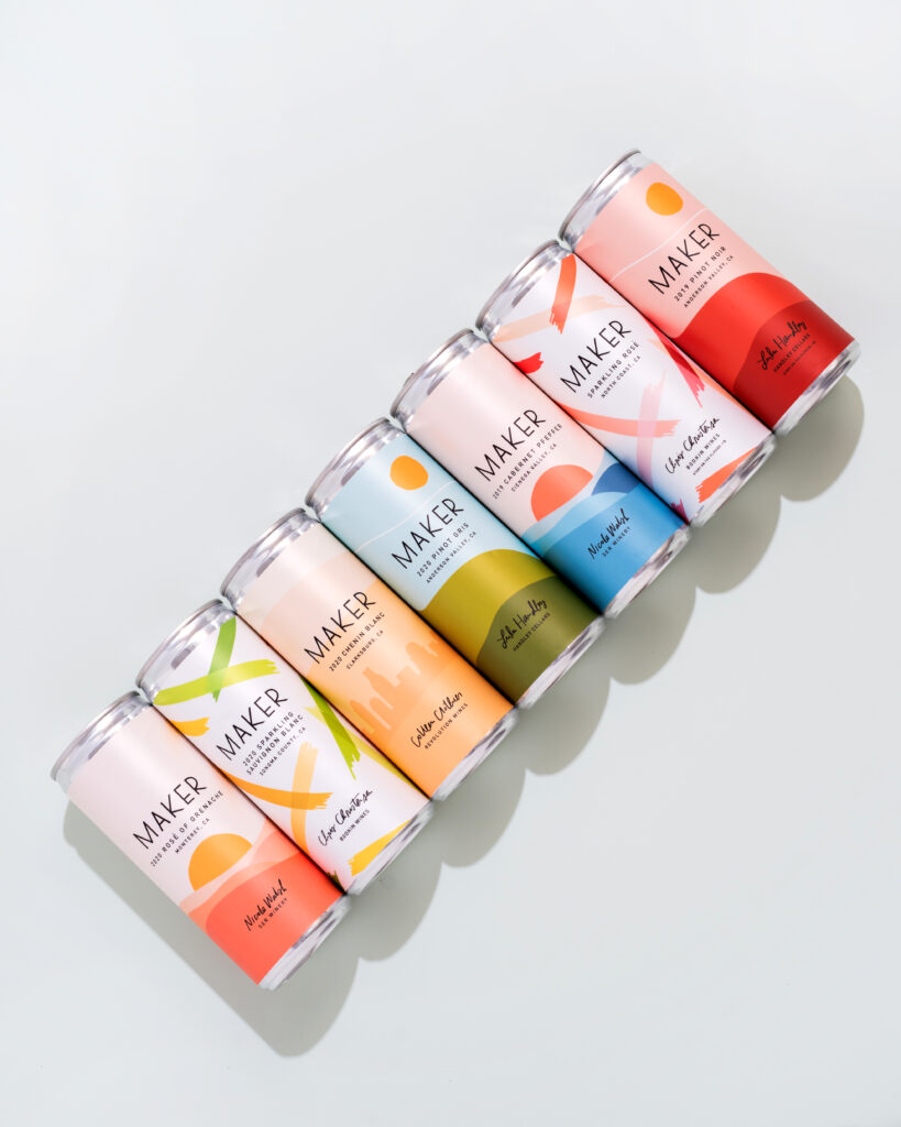 Maker Wine Company sells premium canned wines from small producers throughout California. (Courtesy of Maker Wine Company)