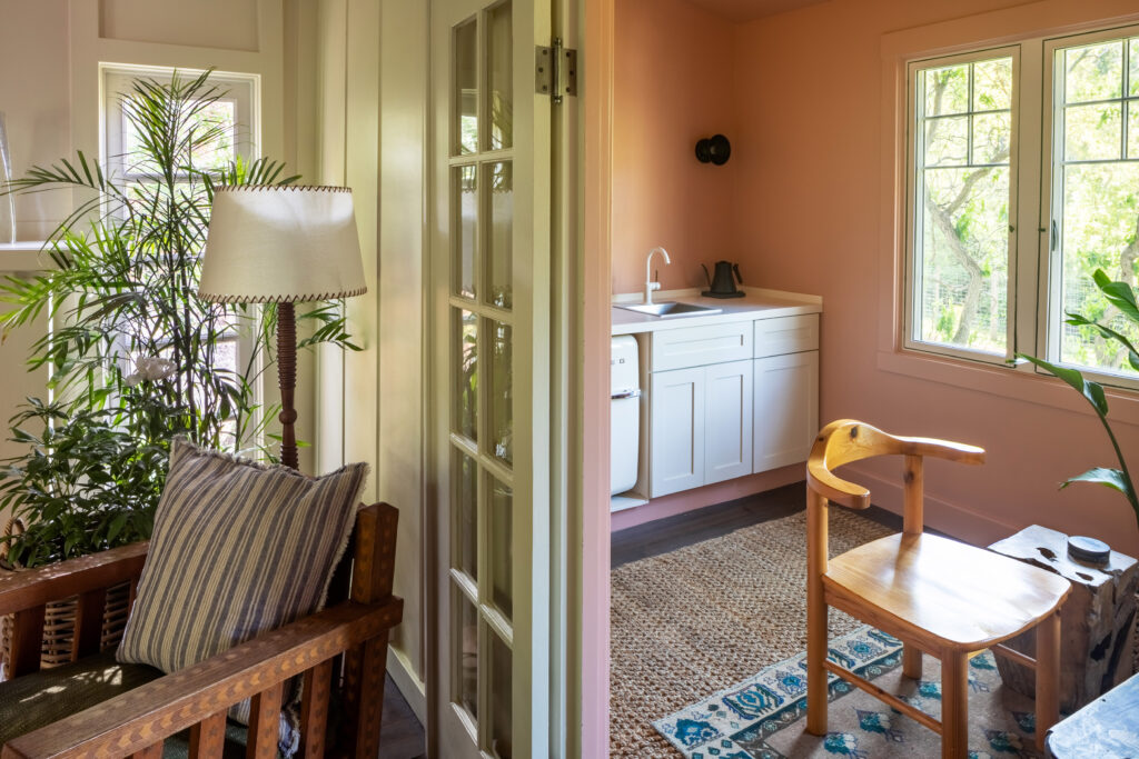 Some cabins at Dawn Ranch in Guerneville have kitchens. (Greg Ceo Studio)