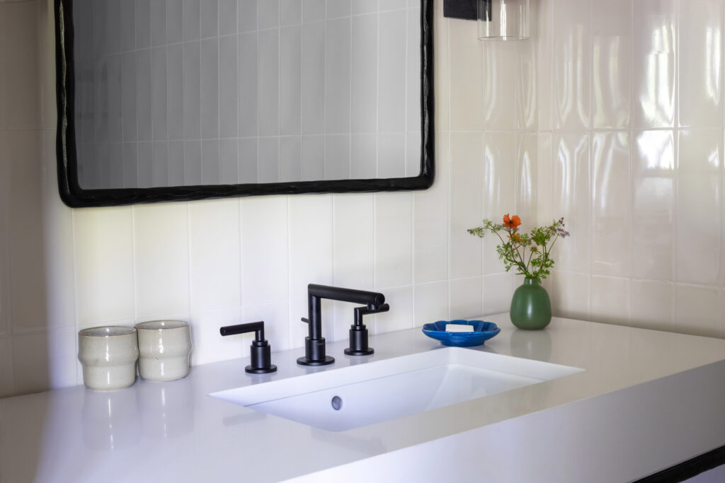 Guest bathroom at Dawn Ranch in Guerneville. (Greg Ceo Studio)
