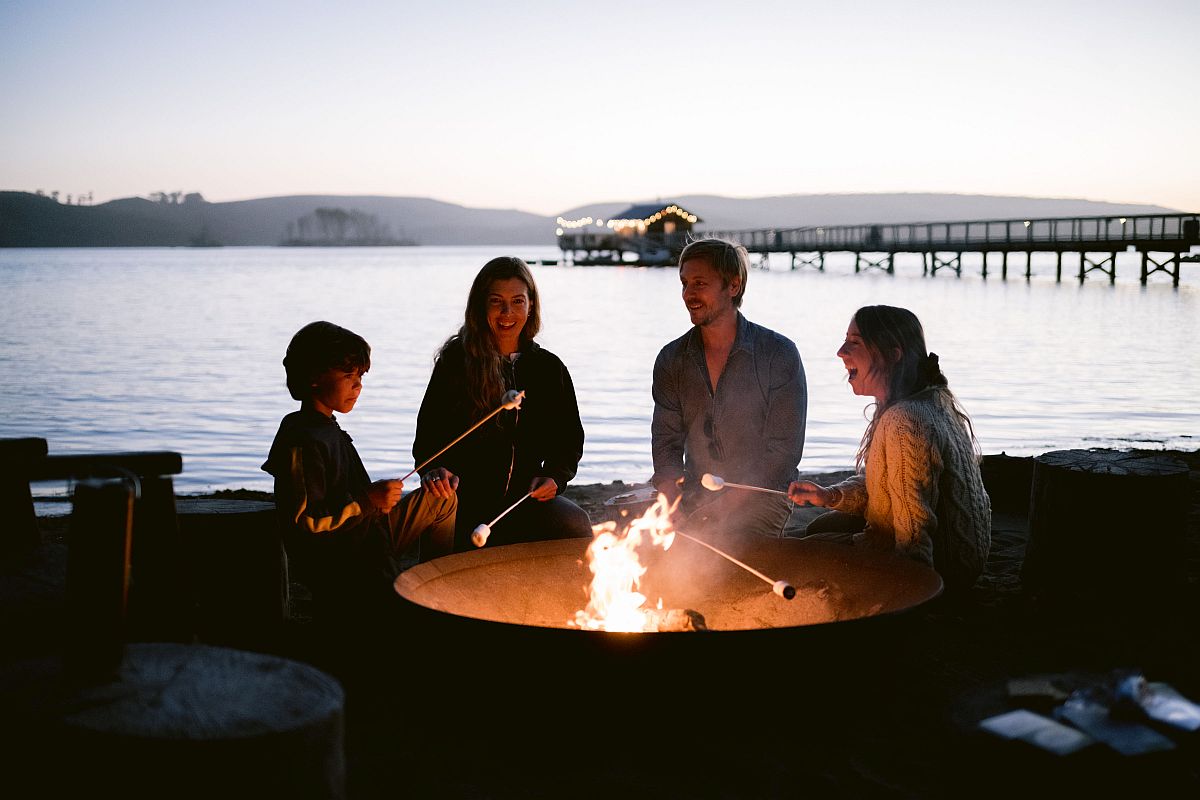 Making S’mores at Nick’s Cove in Marshall. (Courtesy of Kristen Loken)