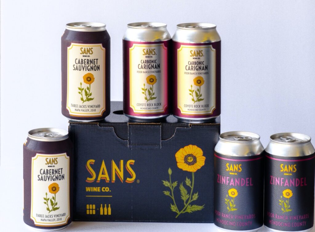 A selection of canned wines from Sans Wine Co. (Courtesy of Sans Wine Co.)
