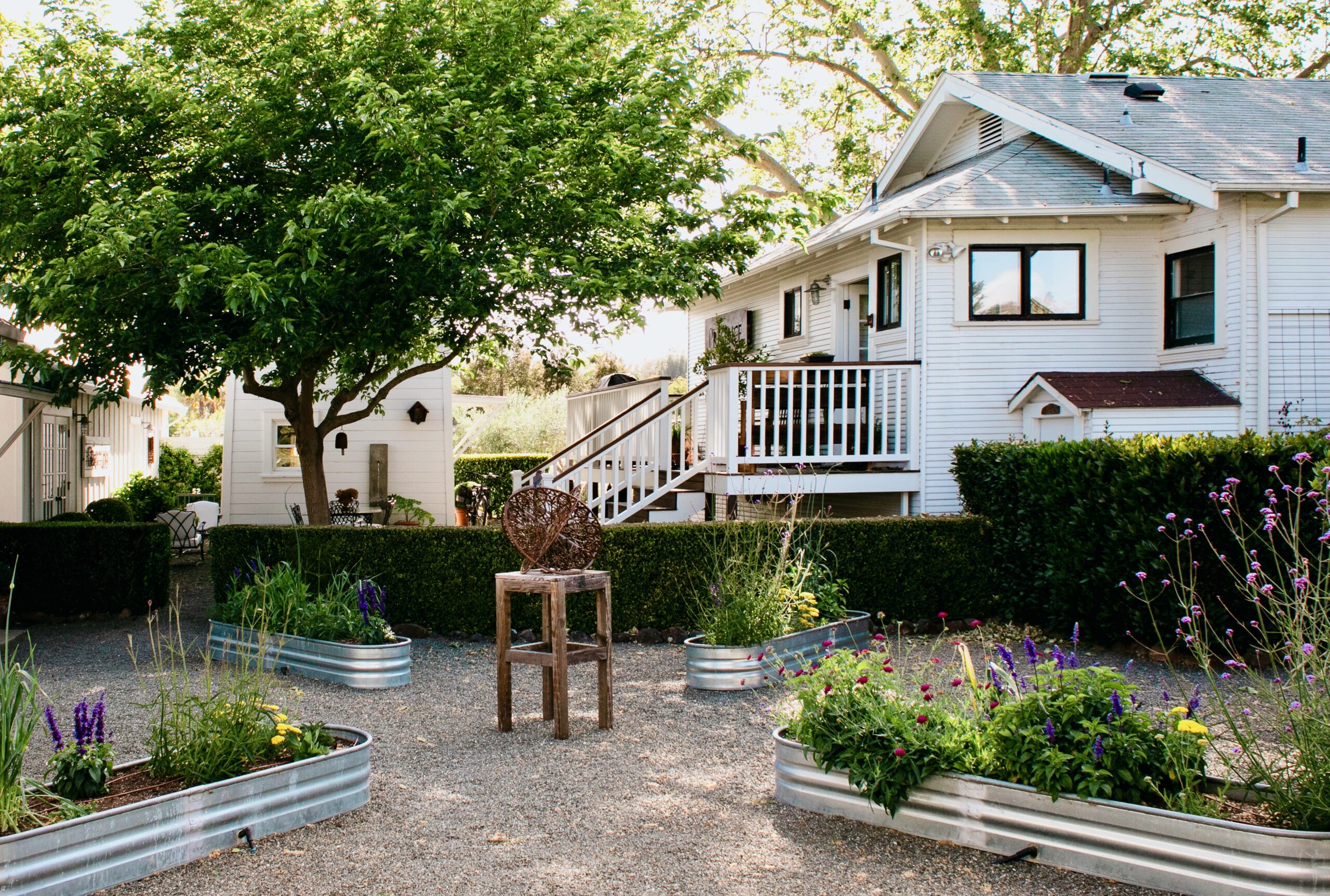 A Couple Creates Magical Outdoor Rooms on a Former Poultry Farm in