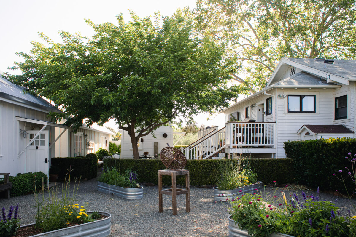 Louise and Peter Hassen have created outdoor rooms on a former poultry farm in Sonoma. (Eileen Roche/For Sonoma Magazine)