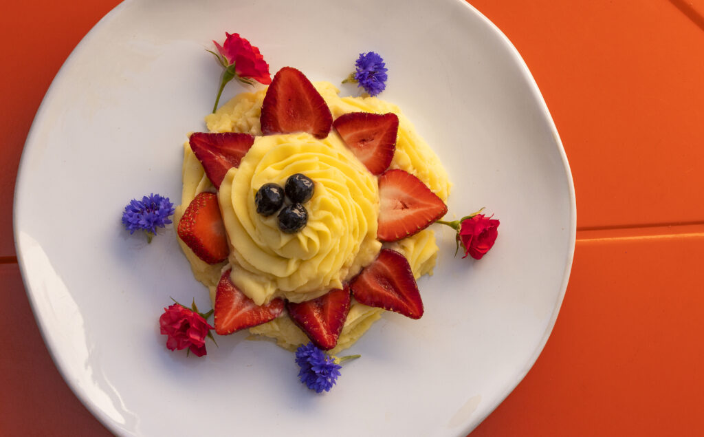 Red, White and Blue Strawberry-Blueberry Charlotte from A La Heart Kitchen in Forestville Friday, July 1, 2022. (John Burgess / The Press Democrat)