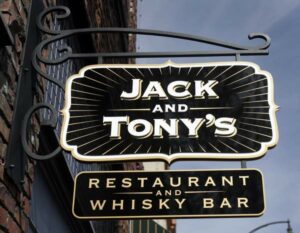 Signage marking Jack and Tony's, Santa Rosa
