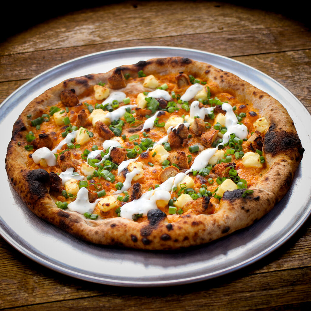 Buffalo Chicken pizza from Pleasant Hill Pie in Sebastopol. (Pleasant Hill Pie)