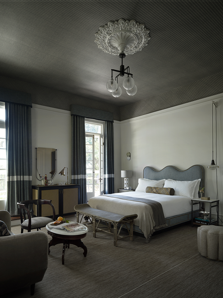 The Madrona’s guest rooms have been updated with a contemporary look that stills pays homage to the mansion’s history. (Matthew Millmann)