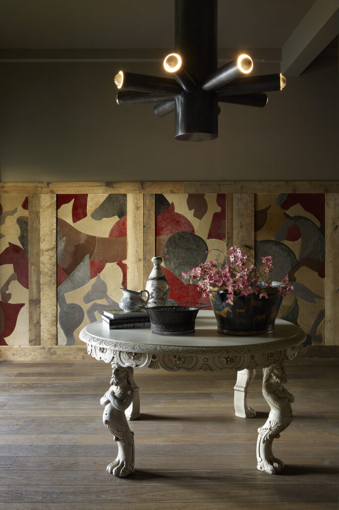 This table in the carriage house was the original dining room table for the Paxton family, which built The Madrona in 1881. (Matthew Millmann)