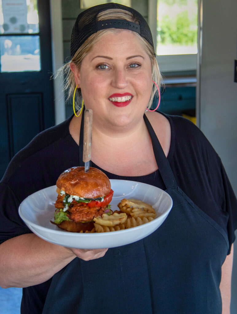 Chef Lauren Cotner at Delicious Dish in Sonoma. (Heather Irwin/Sonoma Magazine)