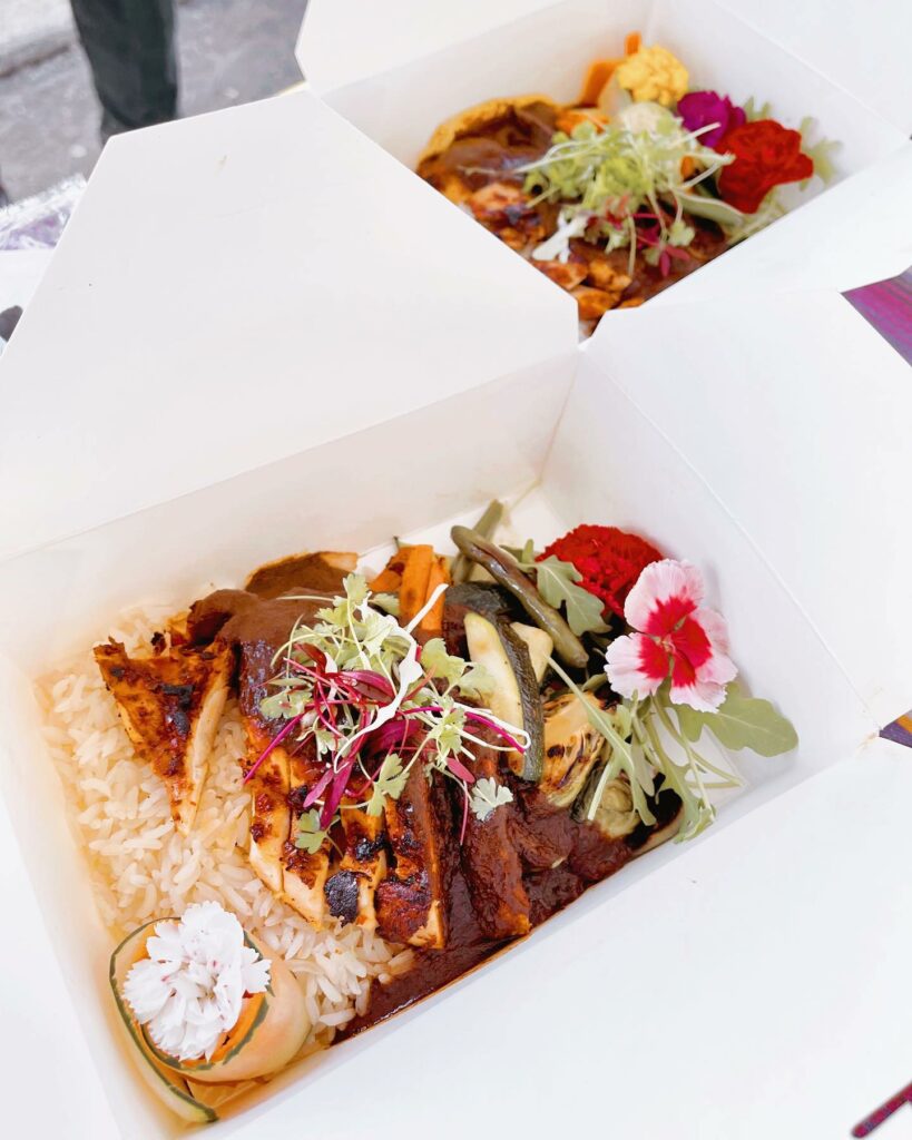 Mole Negro Bowl from Maria Machetes in Roseland's Mitote Food Park. (Courtesy of Maria Machetes)