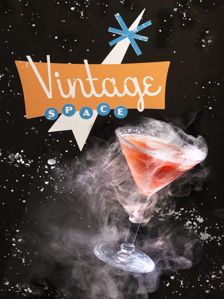 The Cosmonaut with vodka, dry Curacao, strawberry and lime from Vintage Space at The Flamingo Hotel in Santa Rosa Tuesday, August 23, 2022. (John Burgess/The Press Democrat)