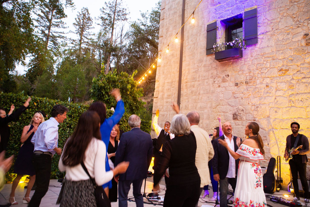 Guests dance at the Sonoma Magazine 10th Anniversary Party at Buena Vista Winery in Sonoma, CA. The event took place on July 28, 2022. (Photo by Charlie Gesell)