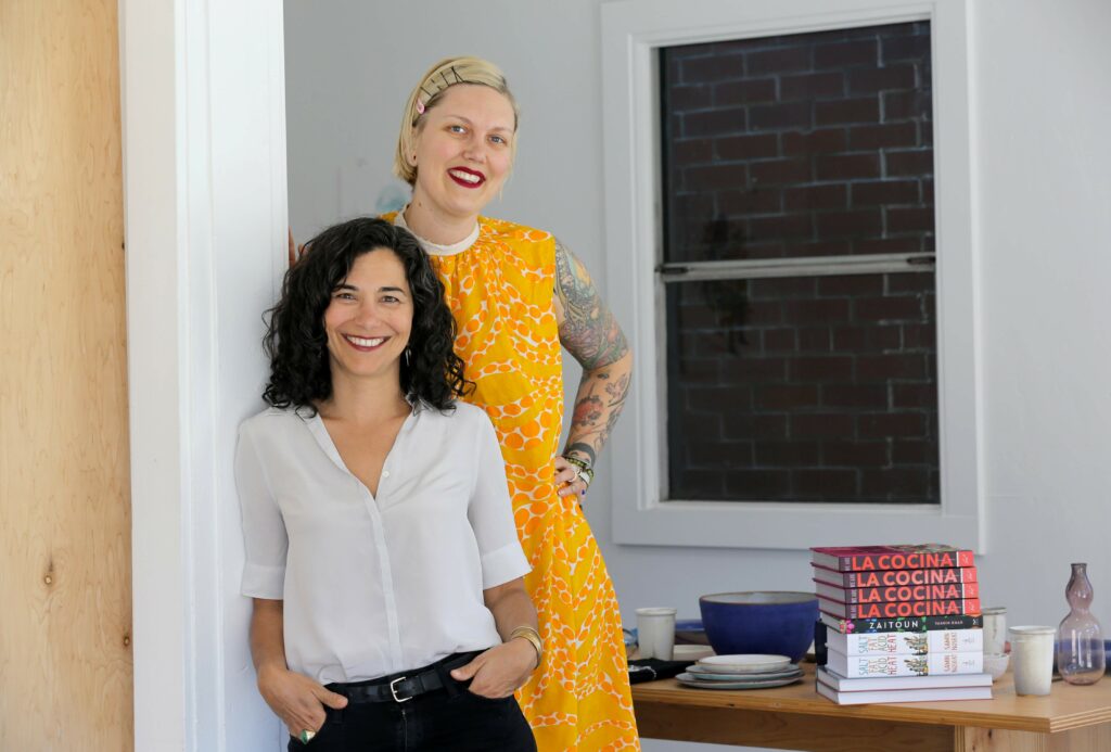 Sallie Miller, front, and Gwen Gunheim, the owners of Miracle Plum. (Beth Schlanker/The Press Democrat)