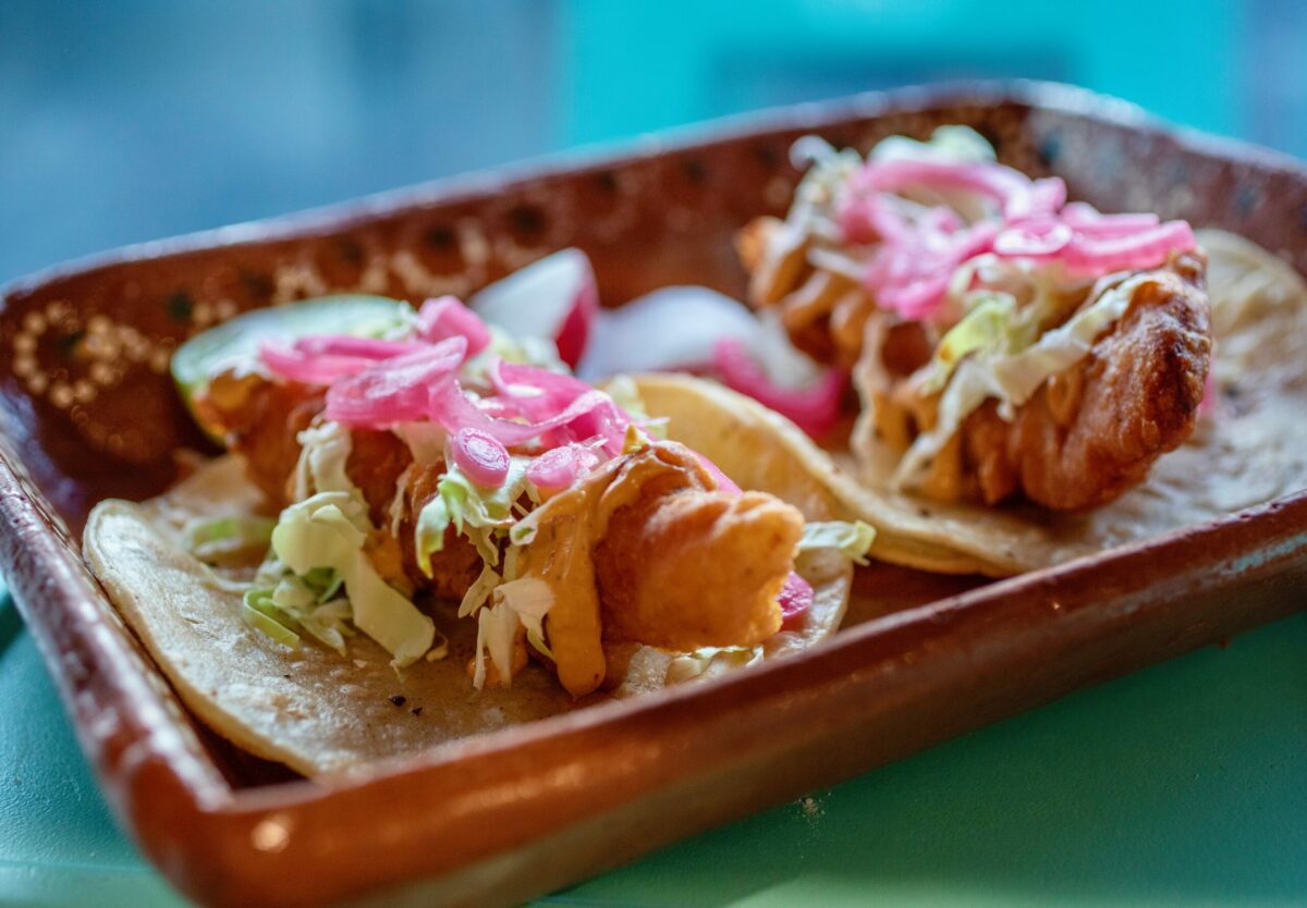The Baja fish tacos by Chef Efrain Balmes at Sonoma Eats in Sonoma, Tuesday November 22, 2022. (Chad Surmick / Press Democrat)