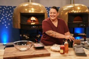 Best in Dough -- “Pizza Champs” - Episode 106 -- World Champion pizza makers enter the kitchen to show off their amazing skills and prove they are the best of the best. These pizza pros are here to fight for the only title they don’t have…Best in Dough! (Photo by: Michael Desmond/Hulu)