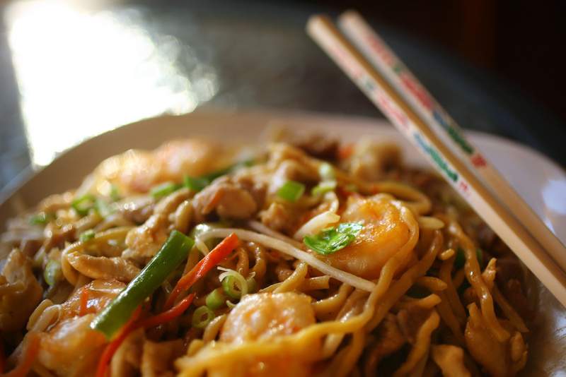 The House Special chow mein is served at Tian Yuen restaurant in Cloverdale. (Conner Jay/The Press Democrat)