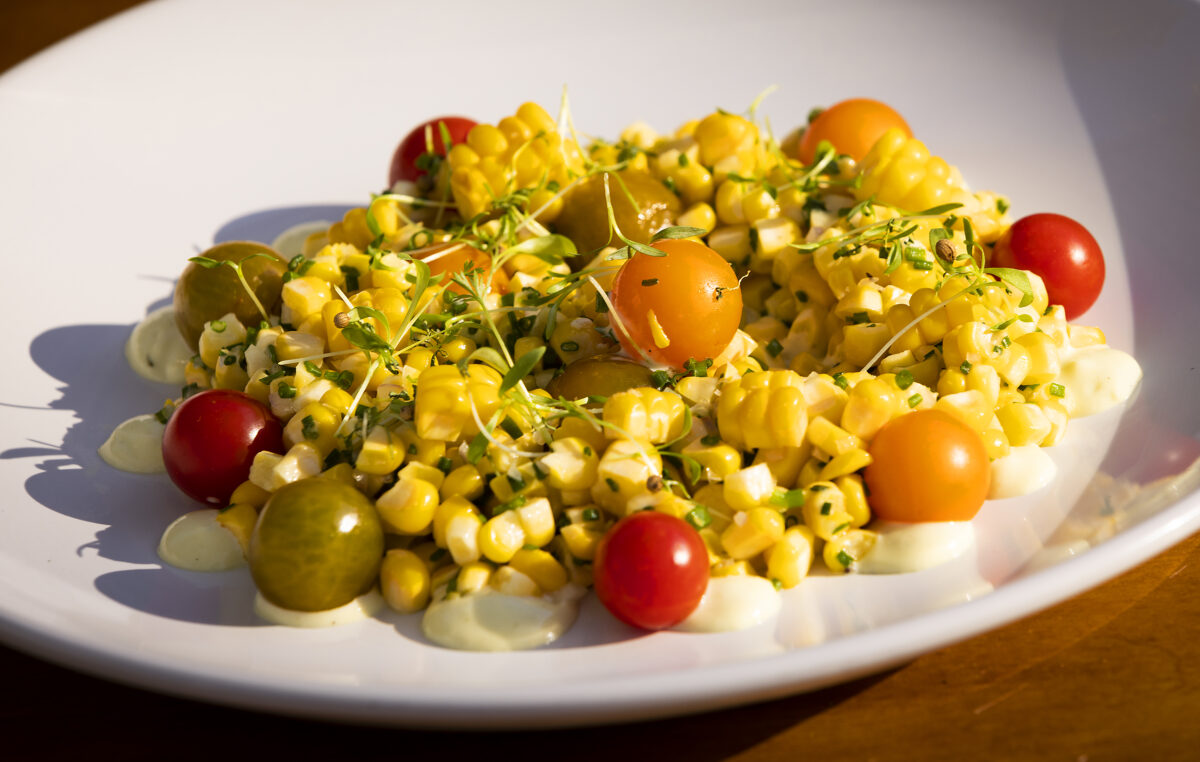 Elote deconstructed from Bloom Carneros in Sonoma. (John Burgess/The Press Democrat)