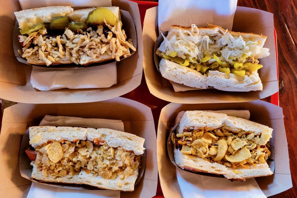 Whamola wieners at Claypool Cellars in Sebastopol. (Heather Irwin/The Press Democrat)