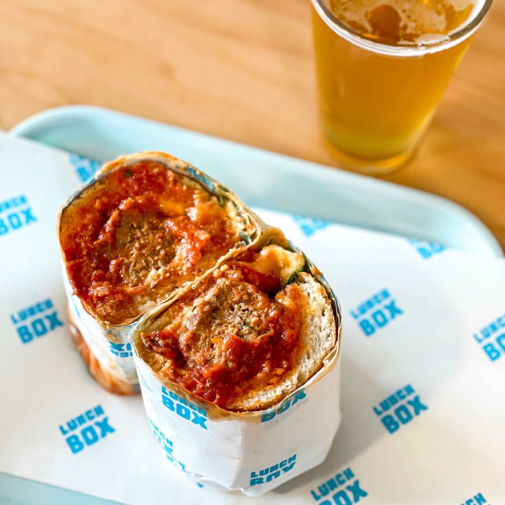 East Coast-inspired meatball sub sourdough hoagie from Lunchbox. (Courtesy of Lunchbox)