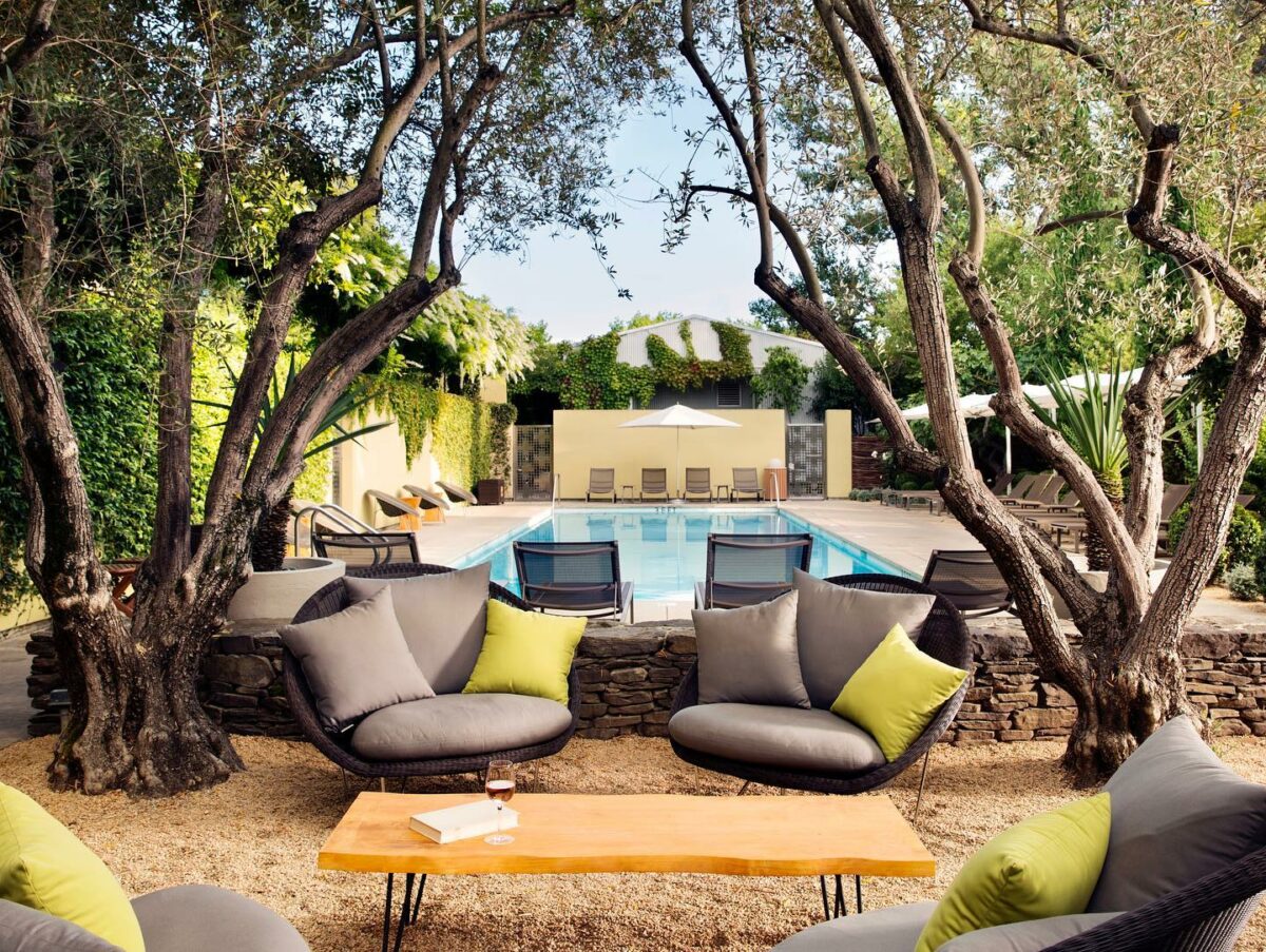 Pool area at Hotel Healdsburg. (Hotel Healdsburg)