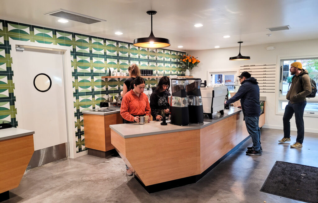 Flying Goat coffee shop in Healdsburg reopened in October 2022. (Heather Irwin / Press Democrat)