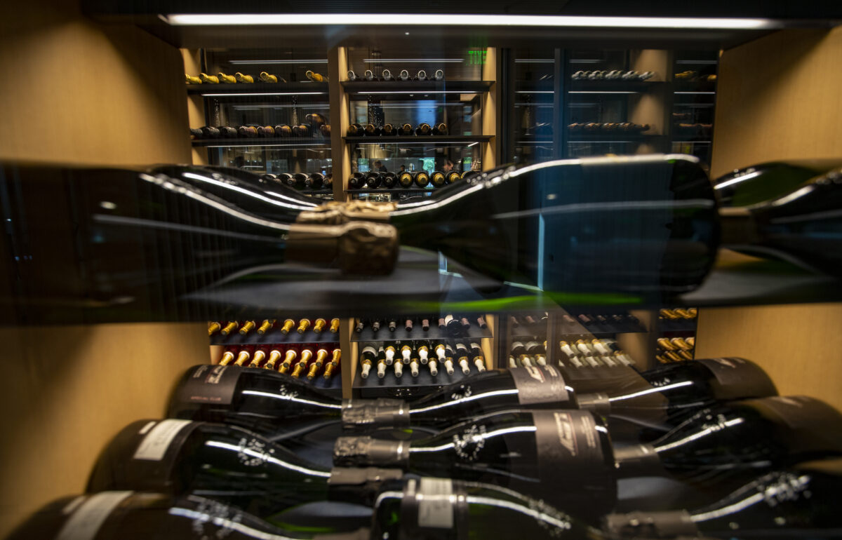 The wine cellar at Cyrus in Geyserville. (Chad Surmick/The Press Democrat)