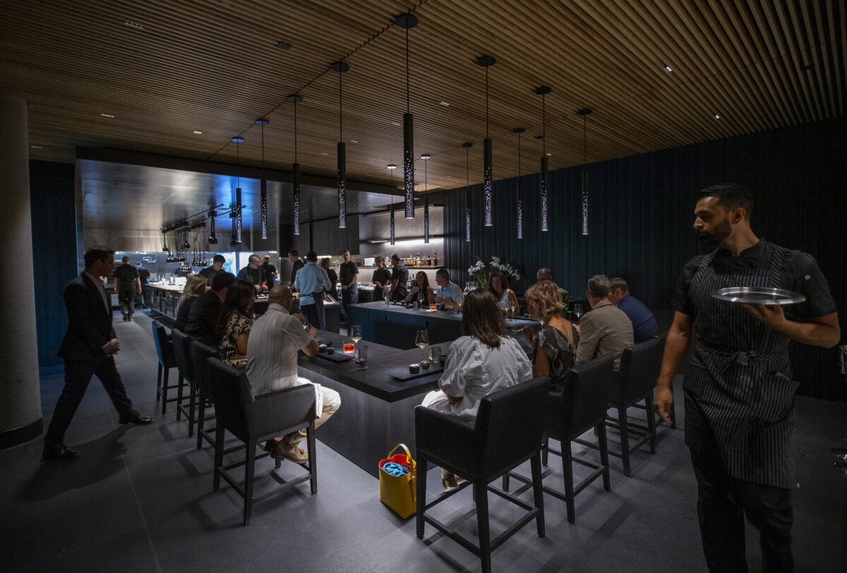 Guests are invited into the Kitchen Table area to enjoy a selection of Crudité, Umeboshi at Cyrus in Geyserville. (Chad Surmick/The Press Democrat)