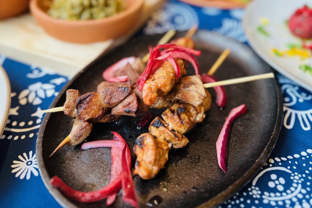 Skewers at Piala restaurant in Sebastopol. (Piala)