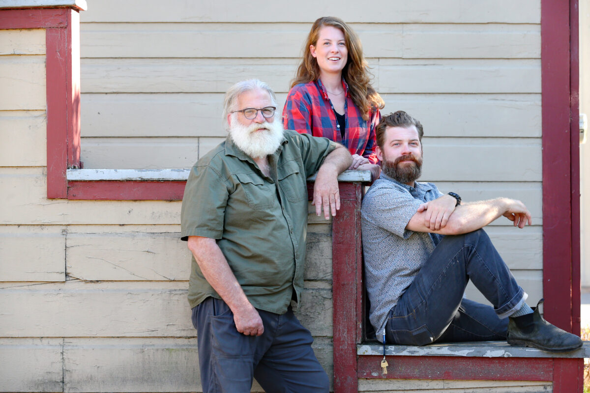 Sonoma County Poultry founder Jim Reichardt, left, with his children Jennifer and Eric. (Christopher Chung/The Press Democrat)