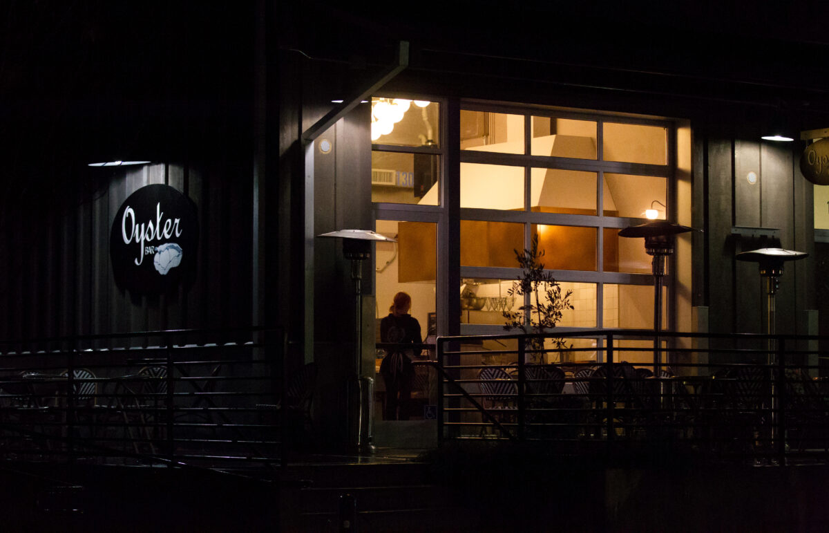 The outside of Oyster, a new restaurant in The Barlow, Monday, November 7, 2022, in Sebastopol. (Darryl Bush / For The Press Democrat)
