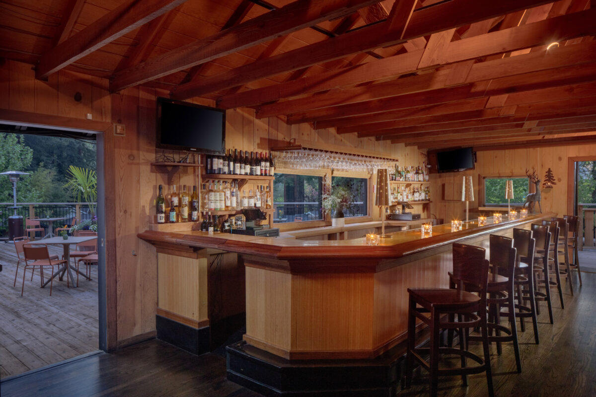 The bar at Agriculture Public House at Dawn Ranch in Guerneville. (Greg Ceo Studio)