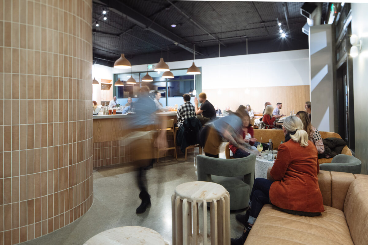 Interior at Luma Bar & Eatery in Petaluma. (wool + son)