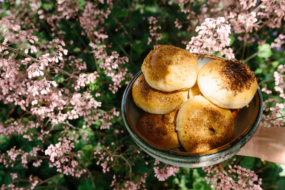 Bagels from The Waiting Room in Mendocino. (The Waiting Room)