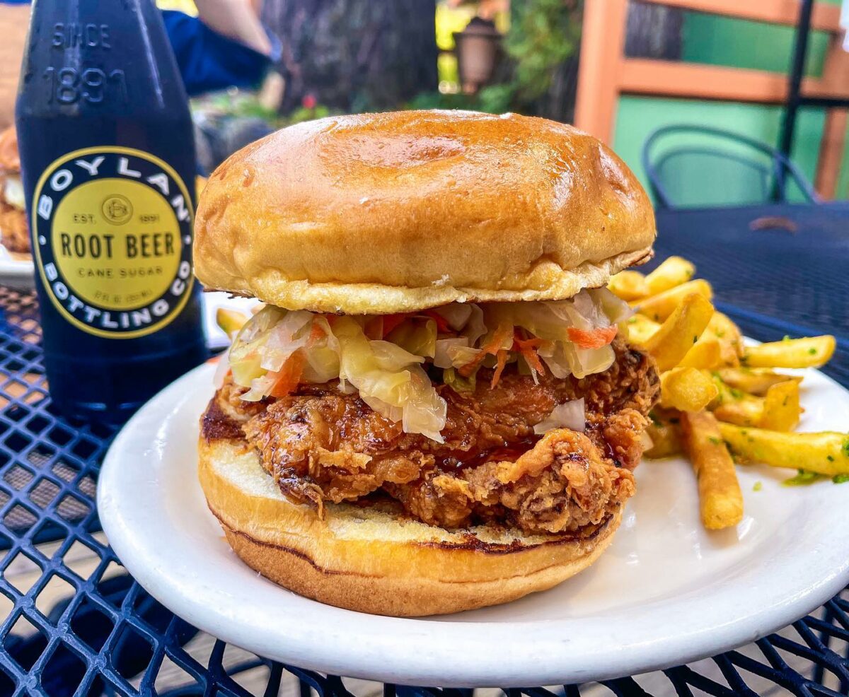 Sweet and spicy chicken sandwich from The Oxbow in Guerneville. (The Oxbow)