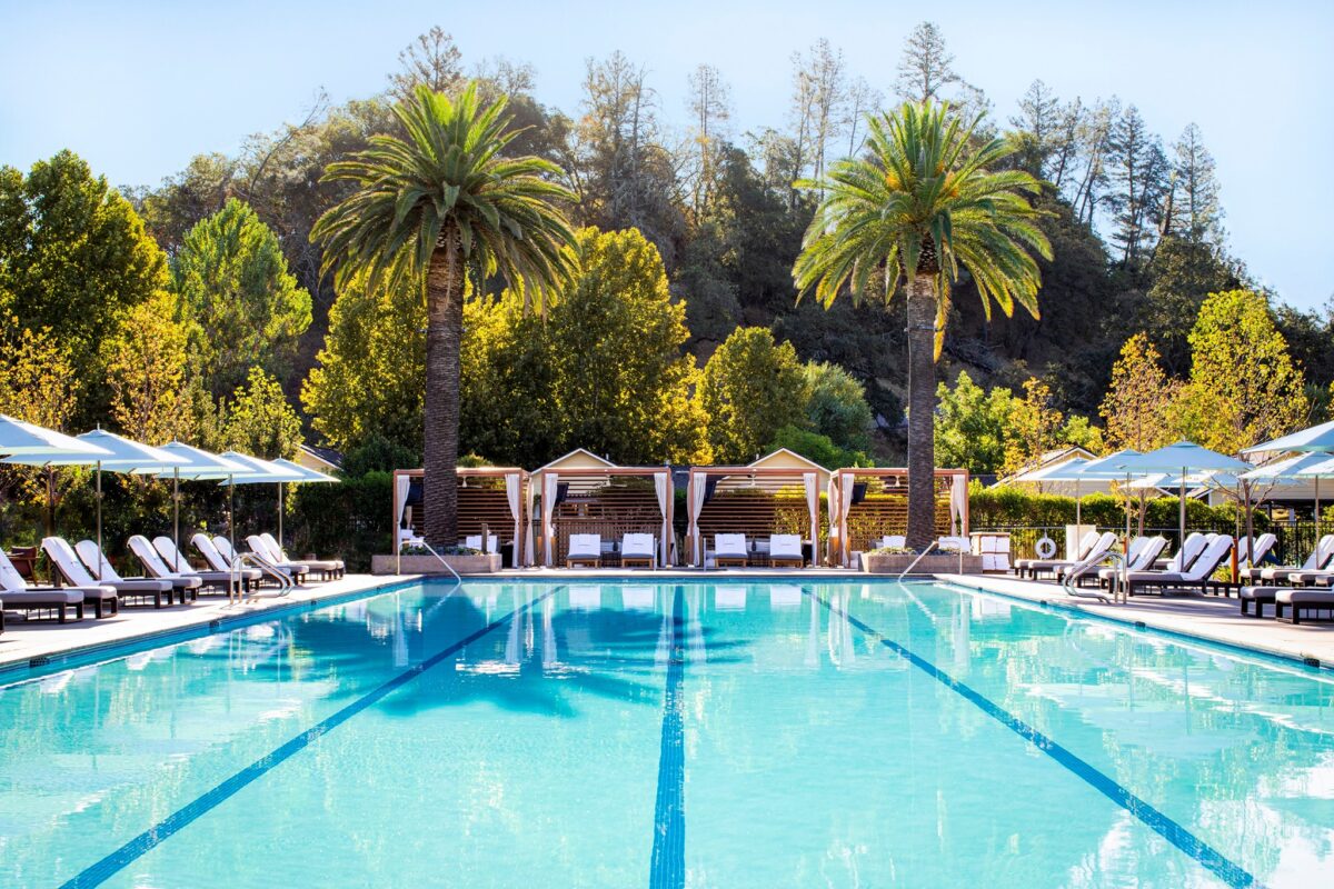 Calistoga's Solage, Auberge Resorts Collection features five geothermal mineral water pools in varying temperatures. (Solage, Auberge Resorts Collection)