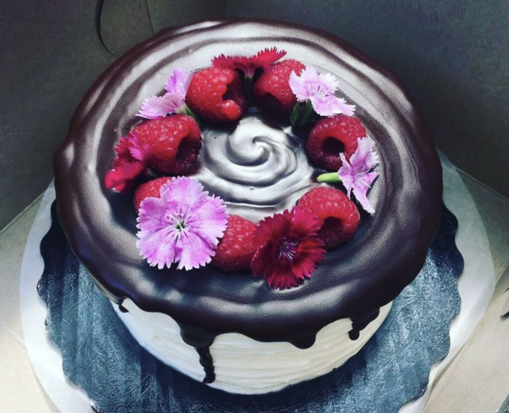 Cake with chocolate ganache frosting from Criminal Baking Co. in Santa Rosa. (Facebook)