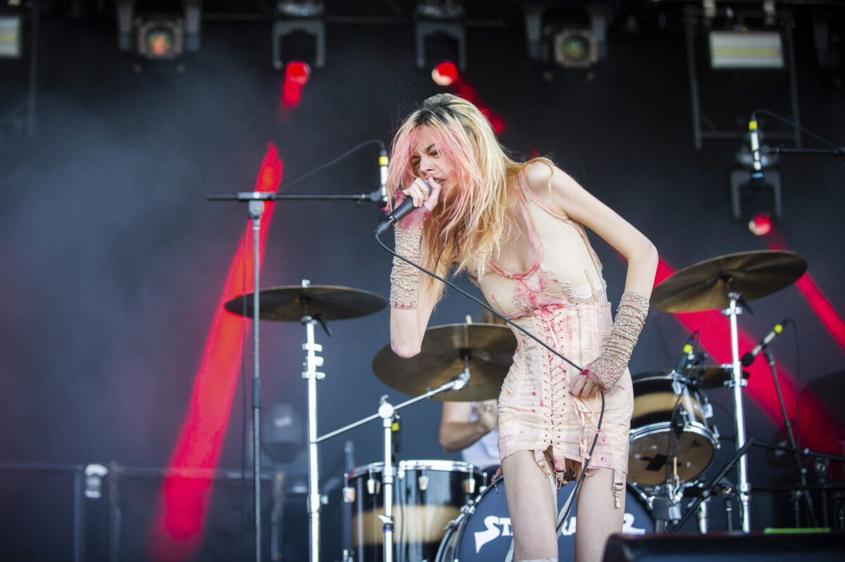 Arrow de Wilde of Starcrawler performs at the Voodoo Music Experience in City Park on Saturday, Oct. 27, 2018, in New Orleans. (Photo by Amy Harris/Invision/AP)
