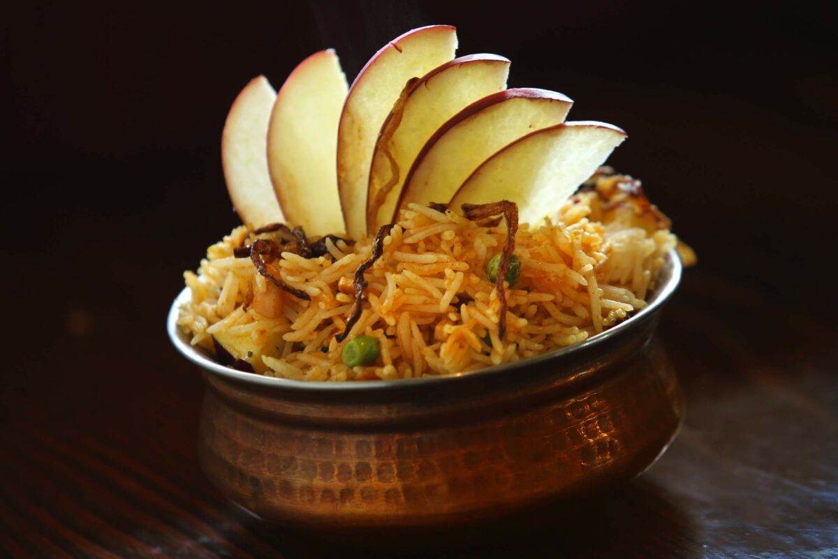 Kashmiri Plau from Yeti Restaurant in Santa Rosa. (John Burgess/The Press Democrat)